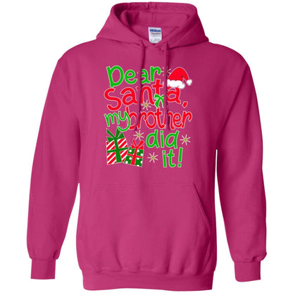 Family Christmas T-shirt Dear Santa My Brother Did It Heliconia