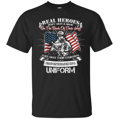 Real Heroes Dont Have A Name On The Back Of Their Jersey They Hev Their Country Flag On The Arm Of A Uniform Black