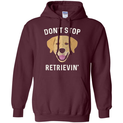 Dog Lovers T-shirt Don_t Stop Retrieving Maroon