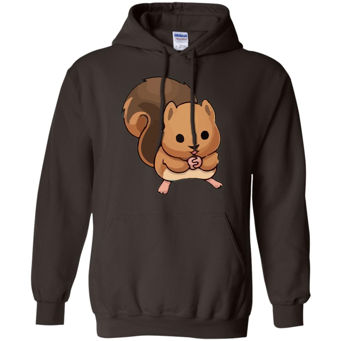 Cute Squirrel Graphic T-shirt Dark Chocolate