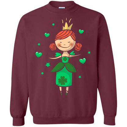 Irish Princess St. Patricks Day Gift Shirt For Girls Maroon