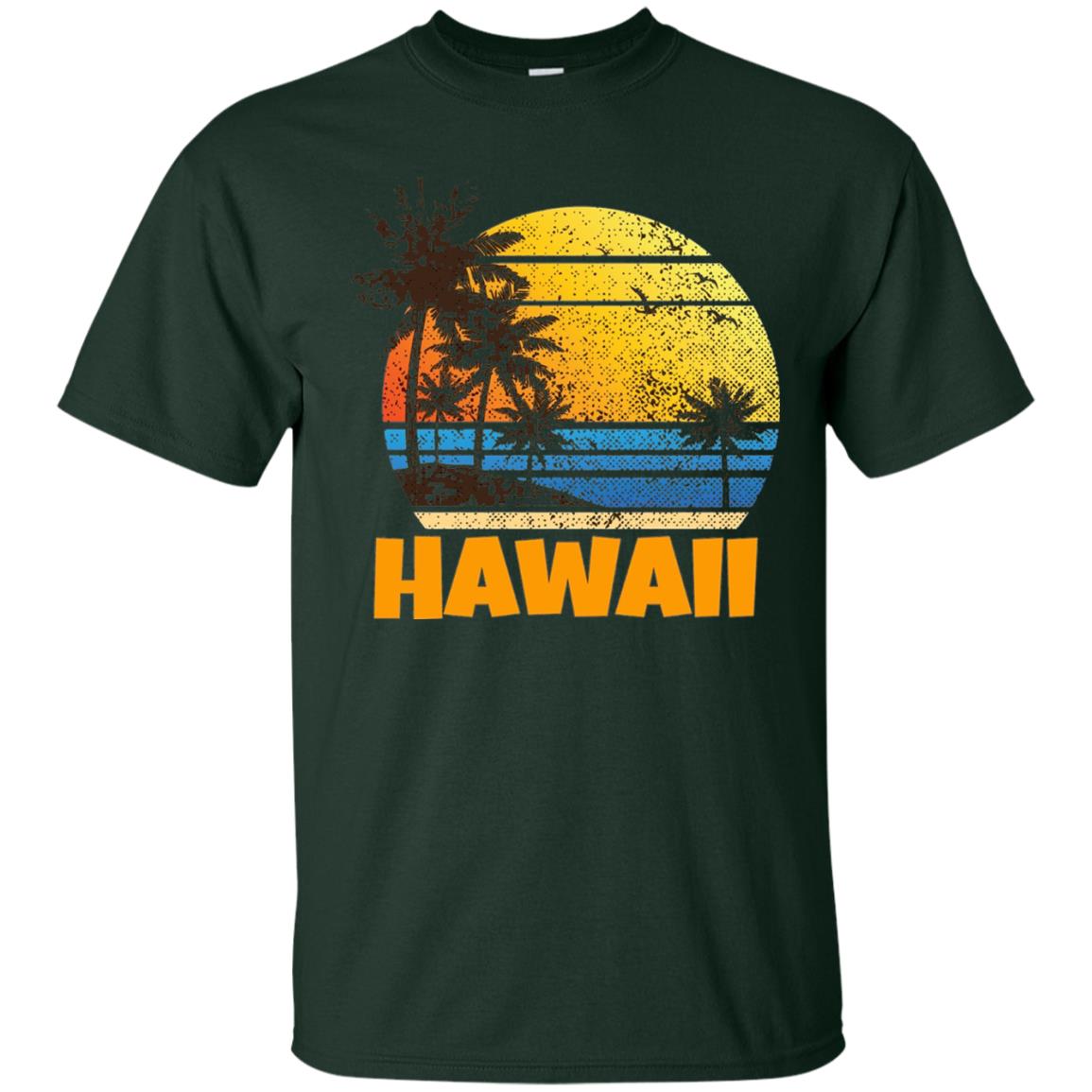 Old School 70_s Hawaiian The Aloha State T-shirt Forest