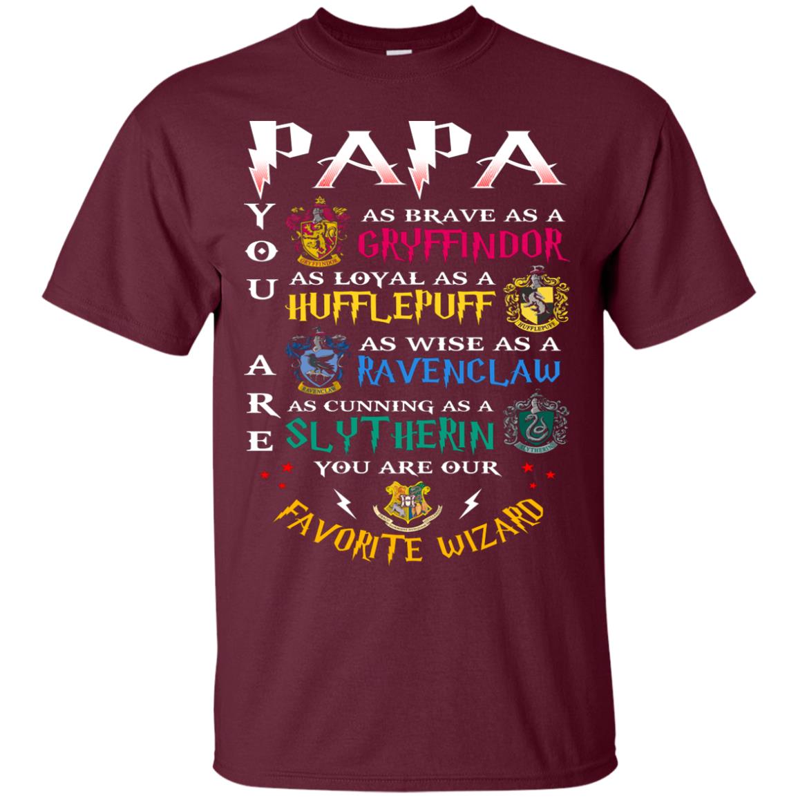 Papa Our  Favorite Wizard Harry Potter Fan T-shirtG200 Gildan Ultra Cotton T-Shirt