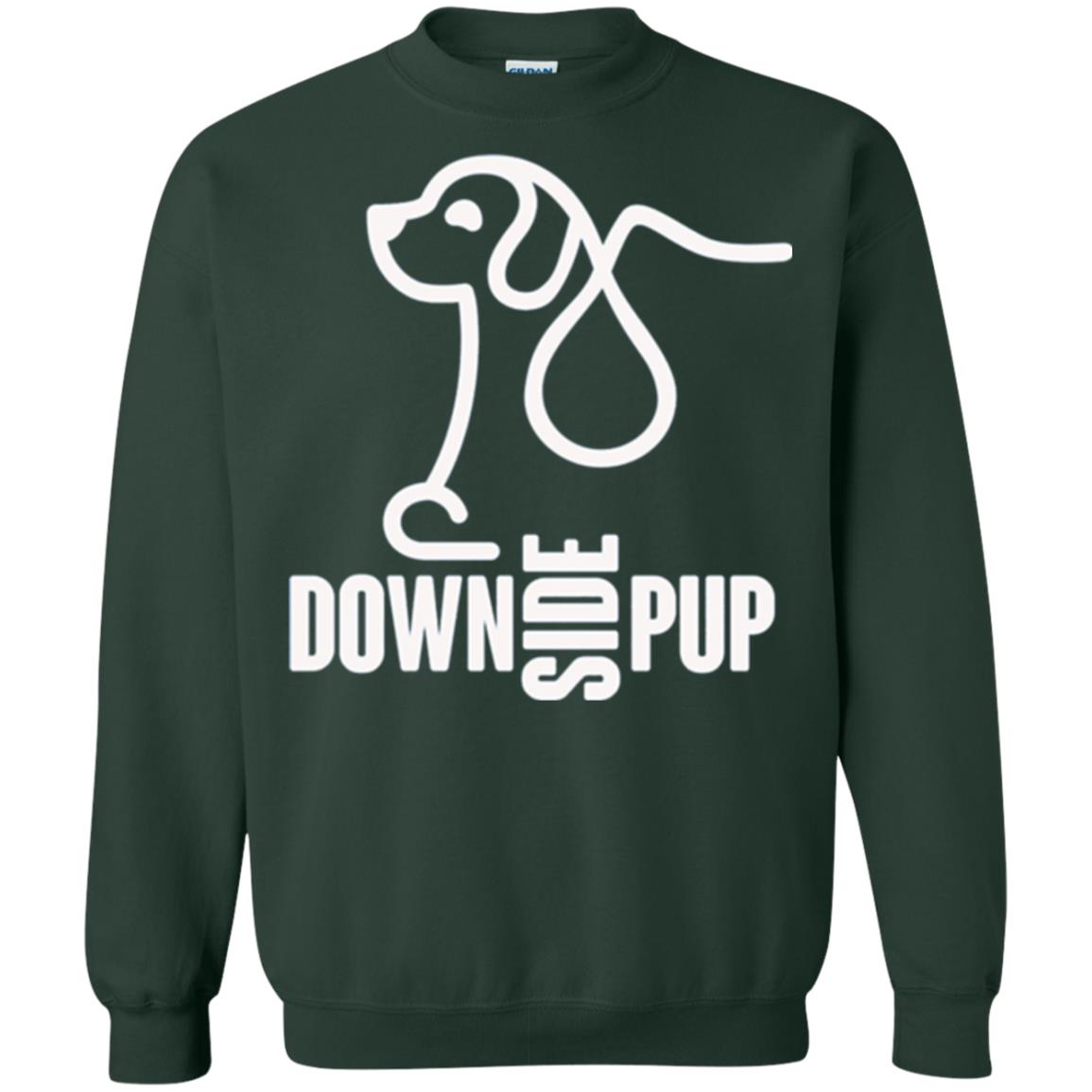 Dog Lover T-shirt Down Side Pup T-shirt Forest Green
