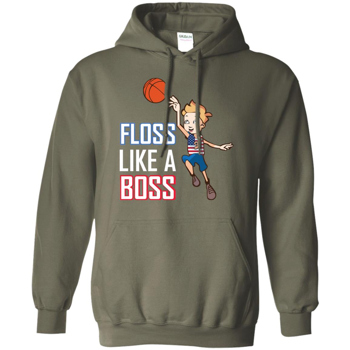 Floss Like A Boss Shirt For Basketball Players Military Green