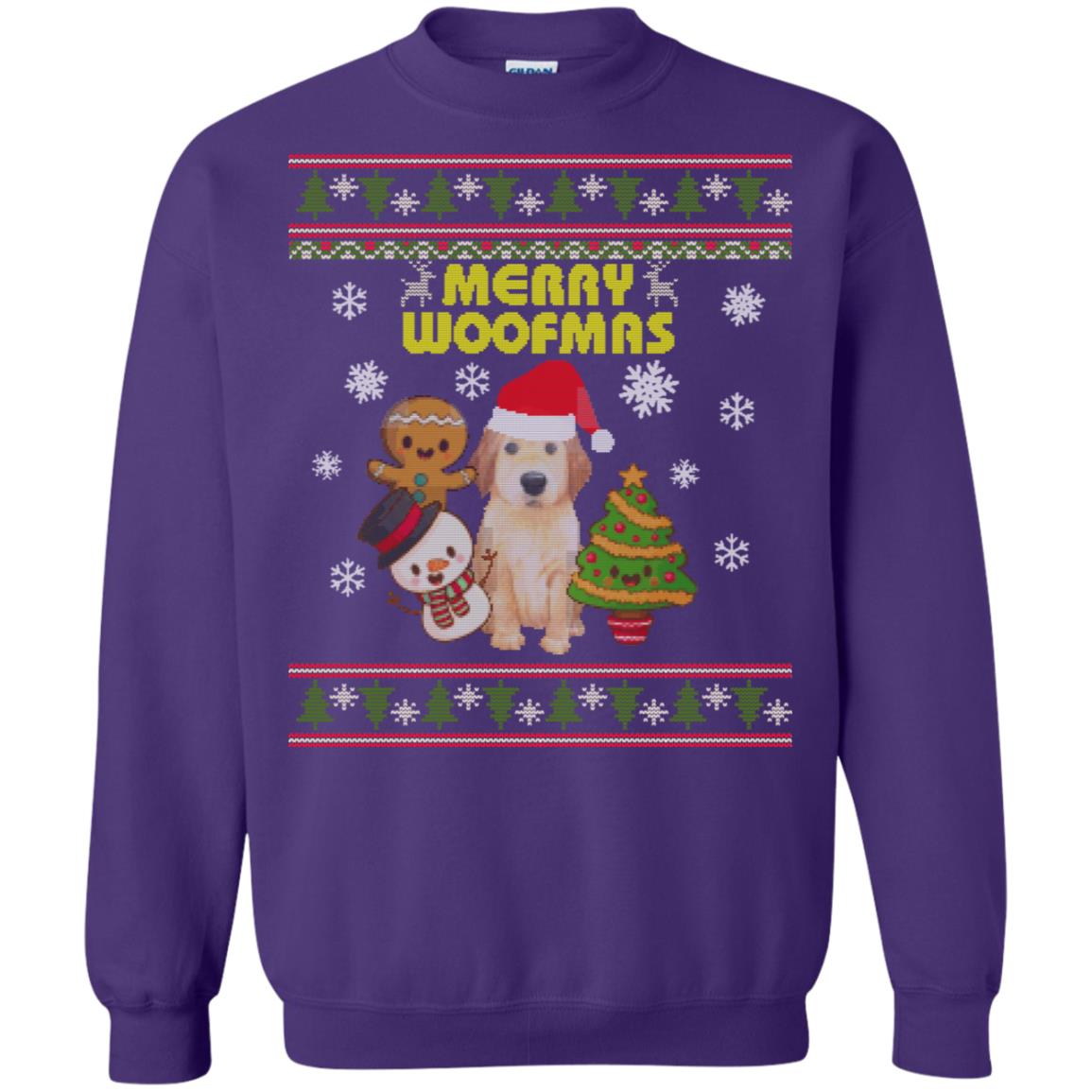 Merry Woofmas Dogs Lovers X-mas 2018 Gift Shirt Purple