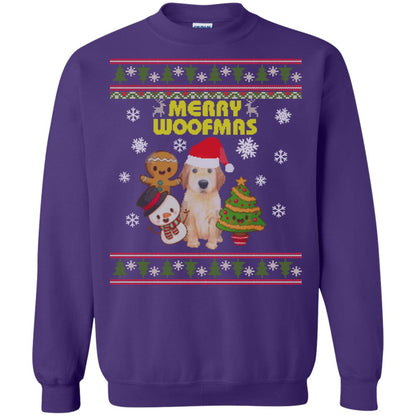 Merry Woofmas Dogs Lovers X-mas 2018 Gift Shirt Purple