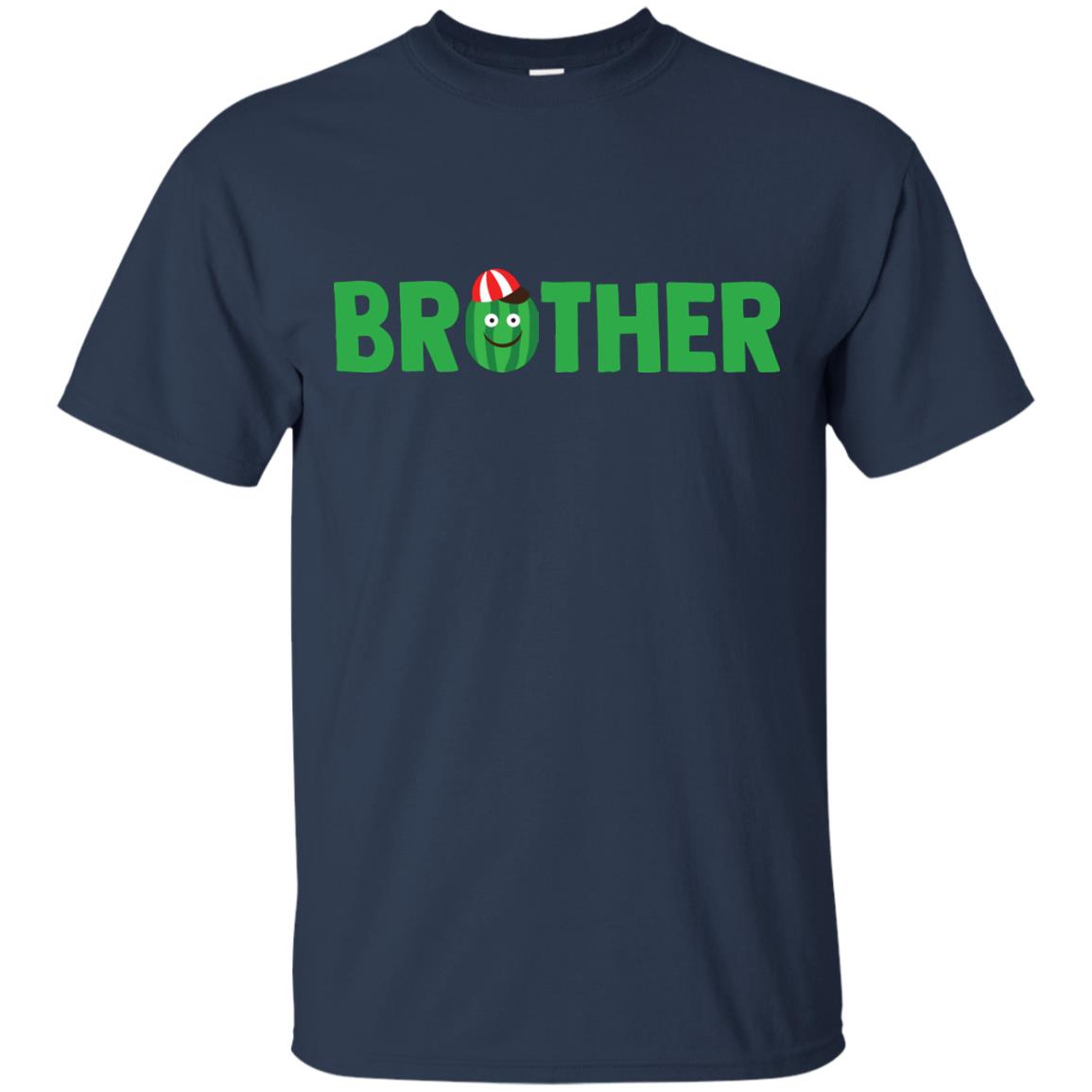 Brother Watermelon Funny Summer Melon Fruit Shirt For Brother Navy