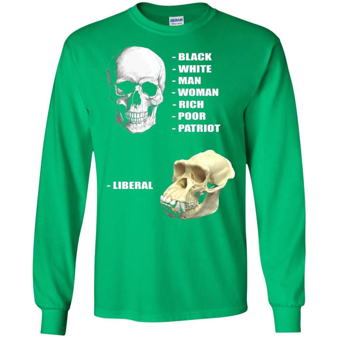 Funny Cool Skulls T-shirt Modern America Patriot Liberal Irish Green