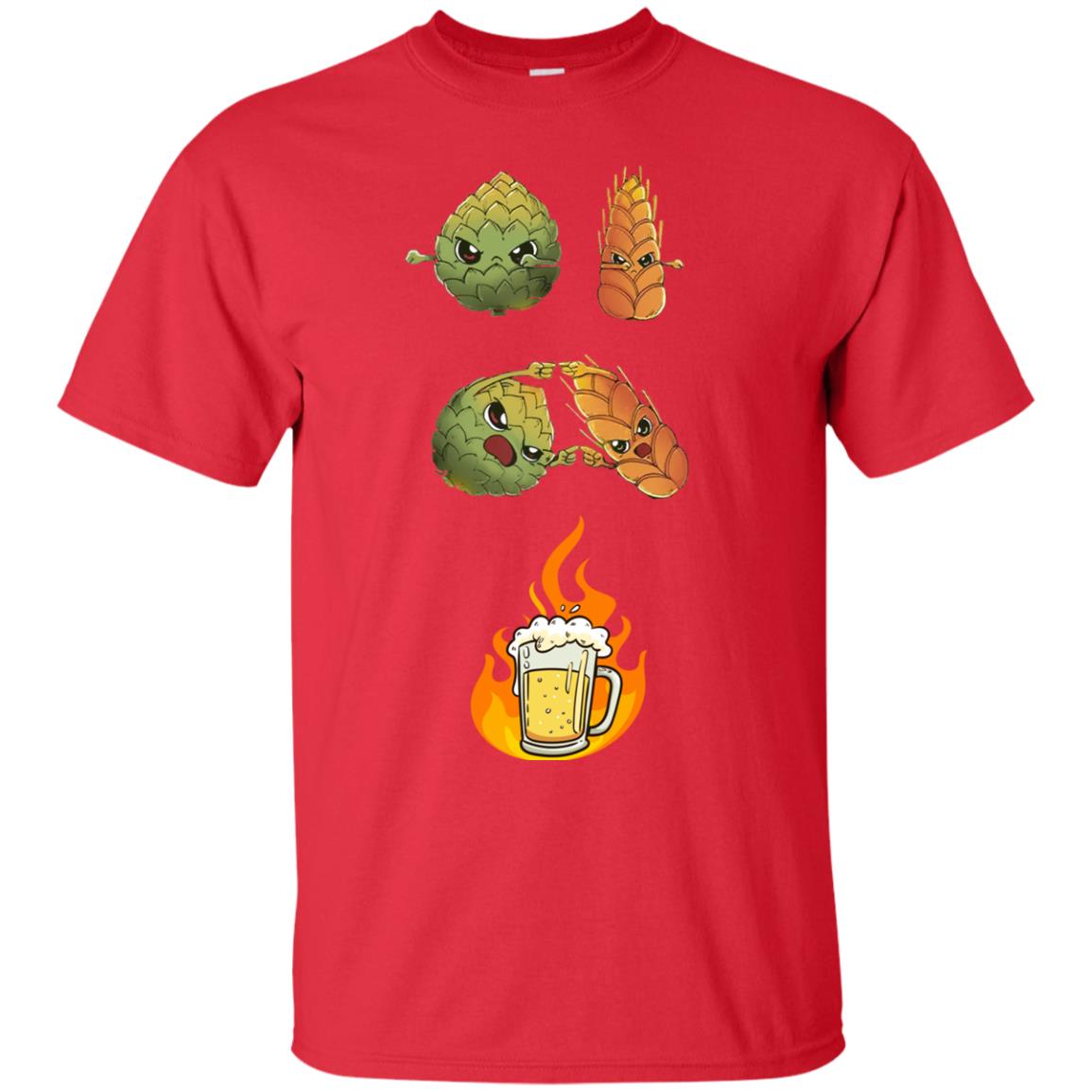 Beer Lover T-shirt Beer Fusion Red