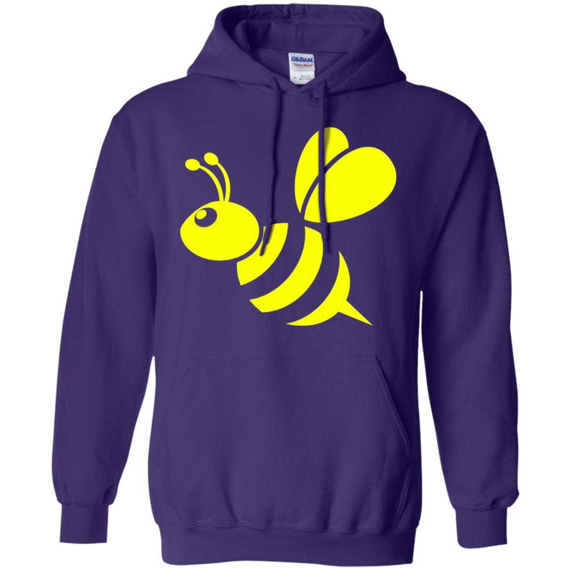 Yellow Honeybee Bee Lover T-shirt Purple