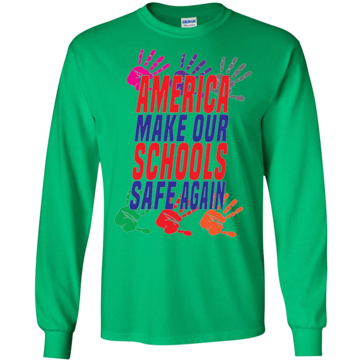 America Make Our Schools Safe Again Gu Control T-shirt Irish Green