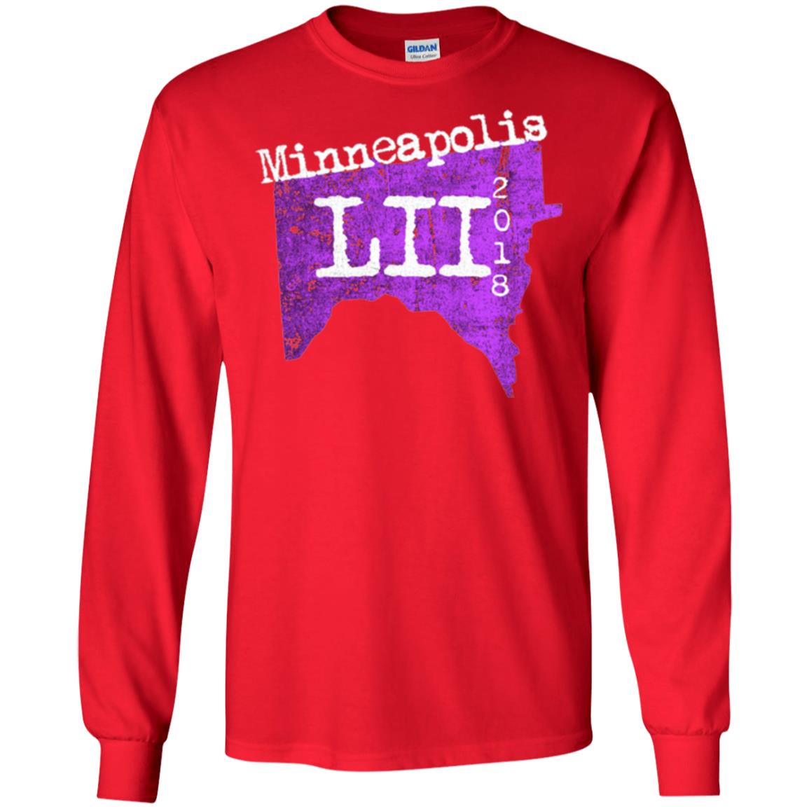 Football Lover T-shirt Minneapolis Minnesota 2018 T-shirt Red