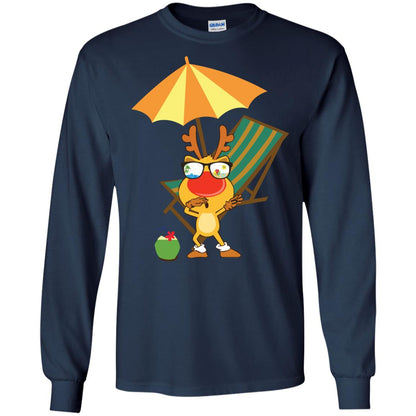 Dabbing Reindeer With Sunglasses Celebrate Xmas In July 2018 Shirt Navy