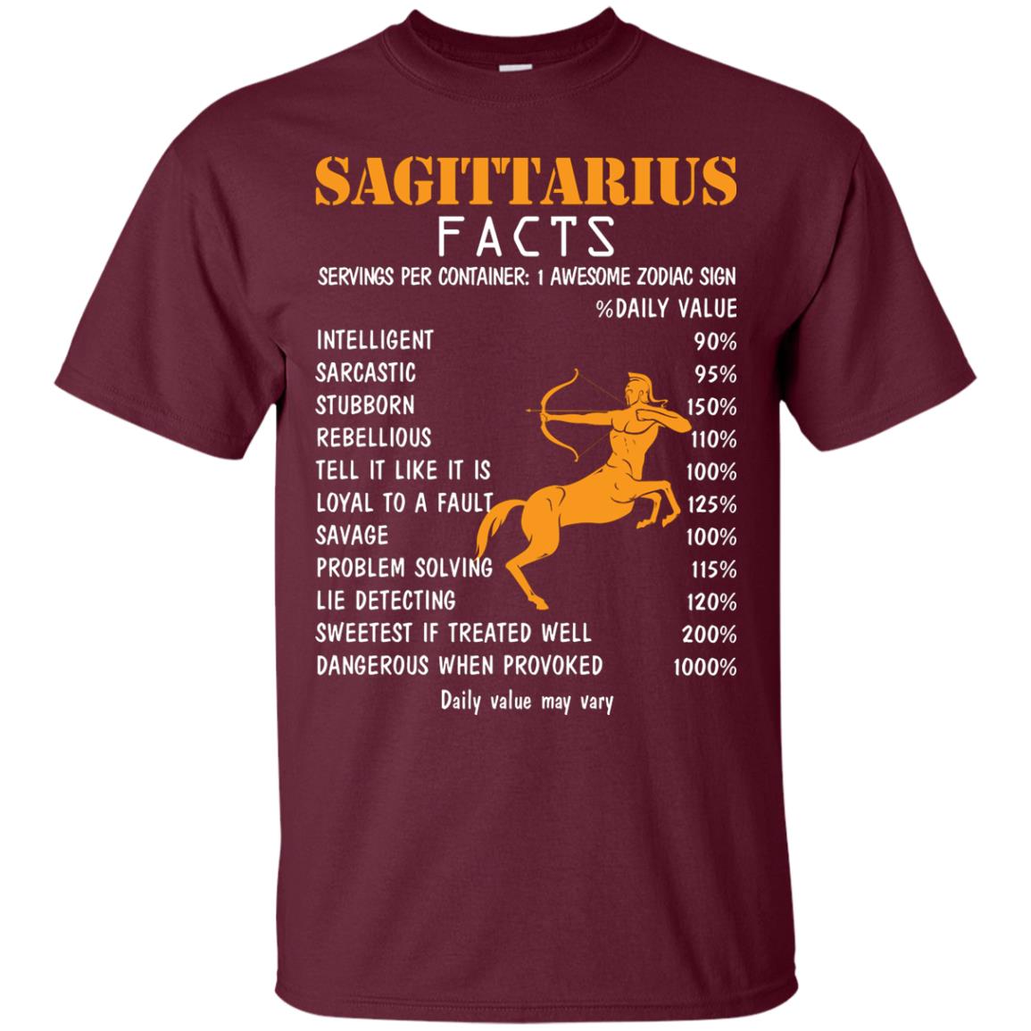 Sagittarius Facts 1 Awesome Zodiac Sign Gift Shirt For Sagittarius Horoscope Maroon