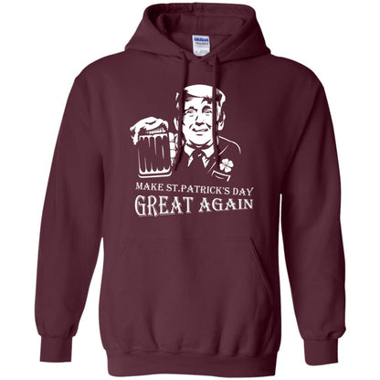 Anti Trump T-shirt Make St.patrick's Day Great Again With American President Maroon