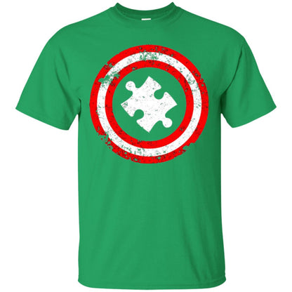 Autism Awareness T-shirt Captain Autism Superhero Irish Green