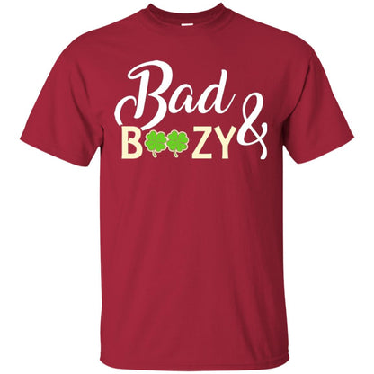 Saint Patrick's Day T-shirt Bad And Boozy Shamrock Cardinal