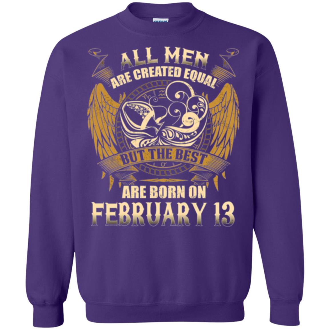 Aquarius T-shirt The Best Are Born On February 13 Purple