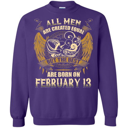 Aquarius T-shirt The Best Are Born On February 13 Purple