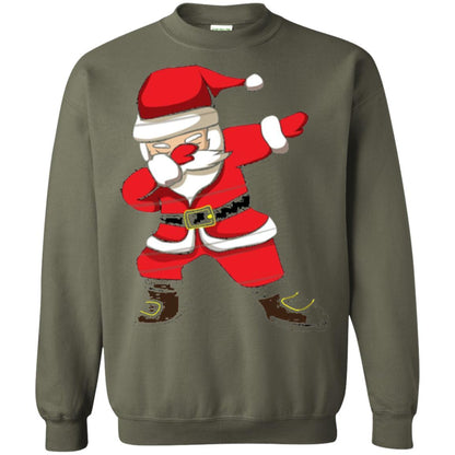 Christmas T-shirt Dabbing Santa Christmas T-shirt Military Green