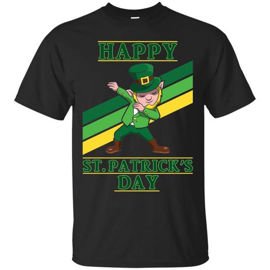 Dabbing Leprechaun Saint Patrick_s Day T-shirt Black
