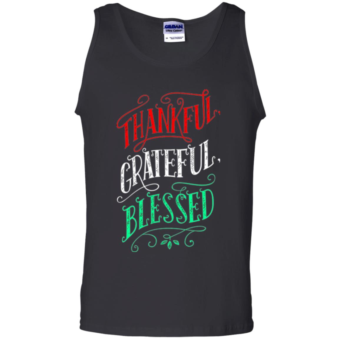 New Year T-shirt Grateful Thankful Blessed Black