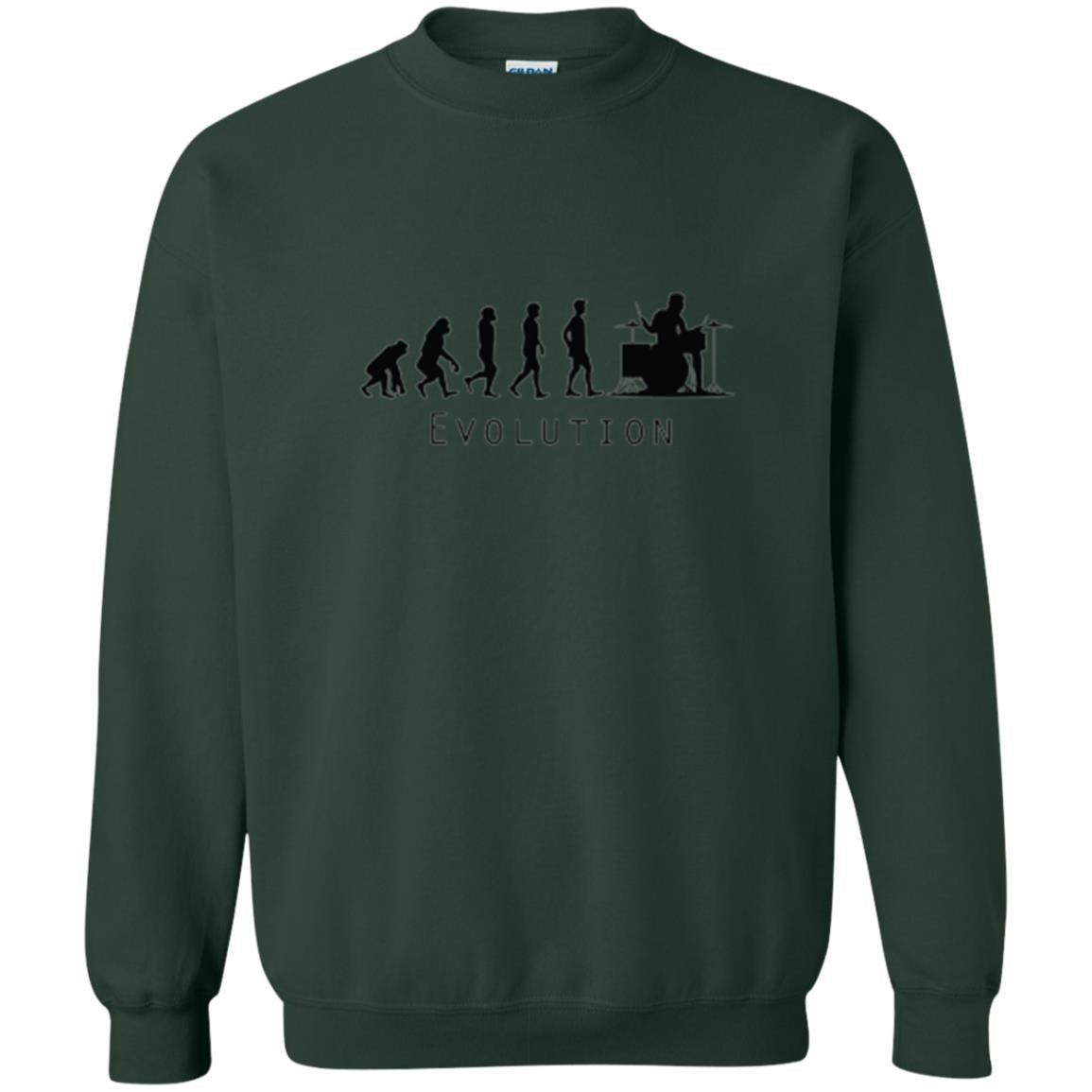 Drumming Lover T-shirt The Evolution Of The Drummer Forest Green