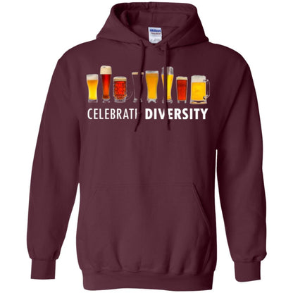 Beer Lovers T-shirt Celebrate Diversity Maroon