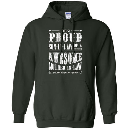 Son In Law T-shirt Of A Freaking Awesome Mother In Law Forest Green