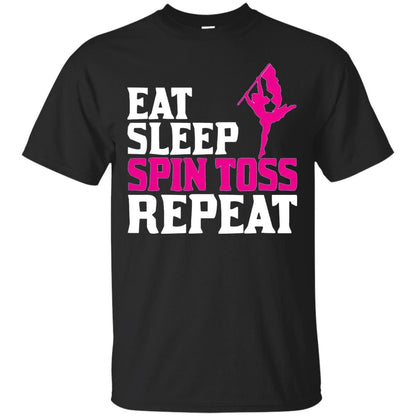 Eat Sleep Spin Toss Repeat Color Guard T-shirt Black