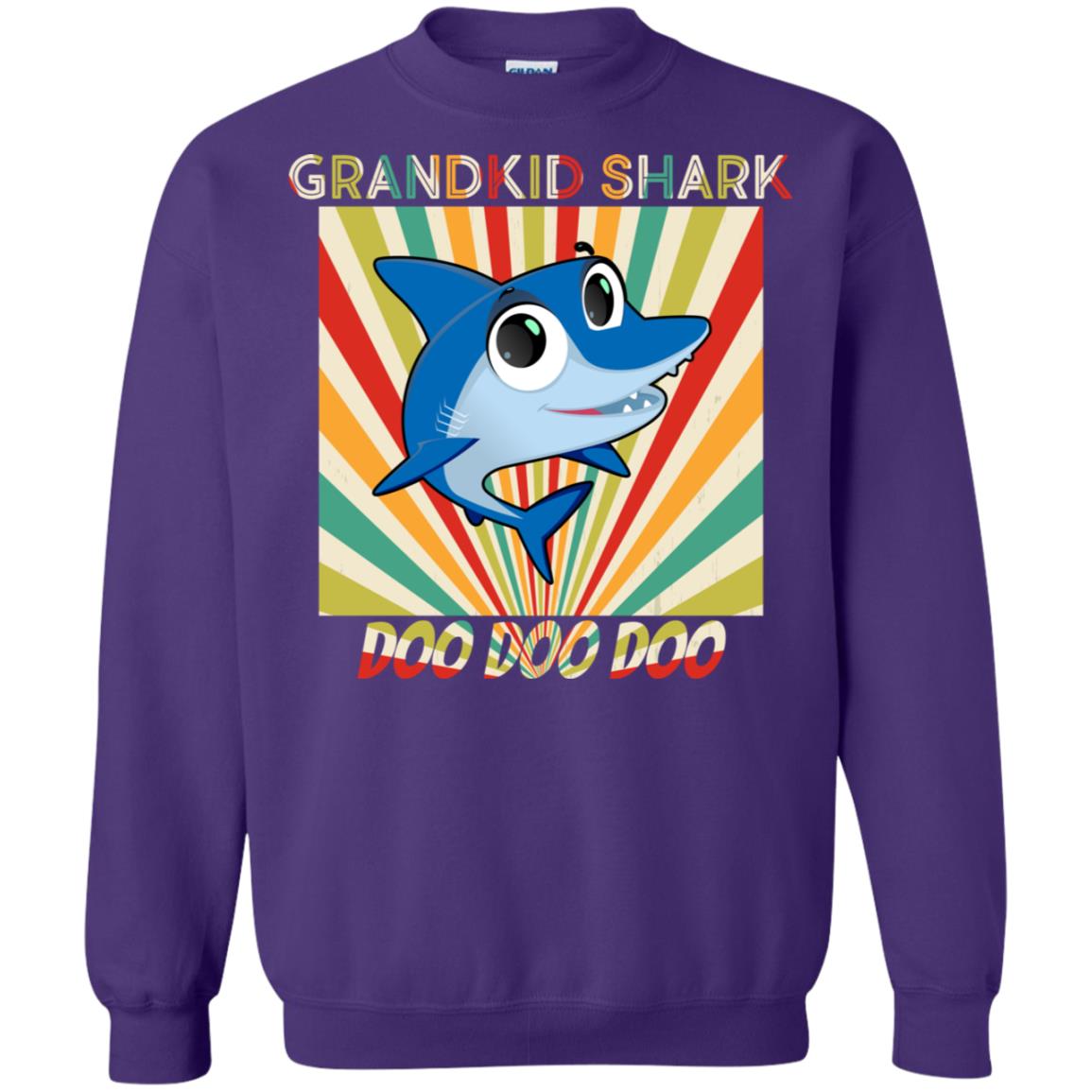 Grandkids Shark Doo Doo Doo Family Shark Gift Shirt Purple