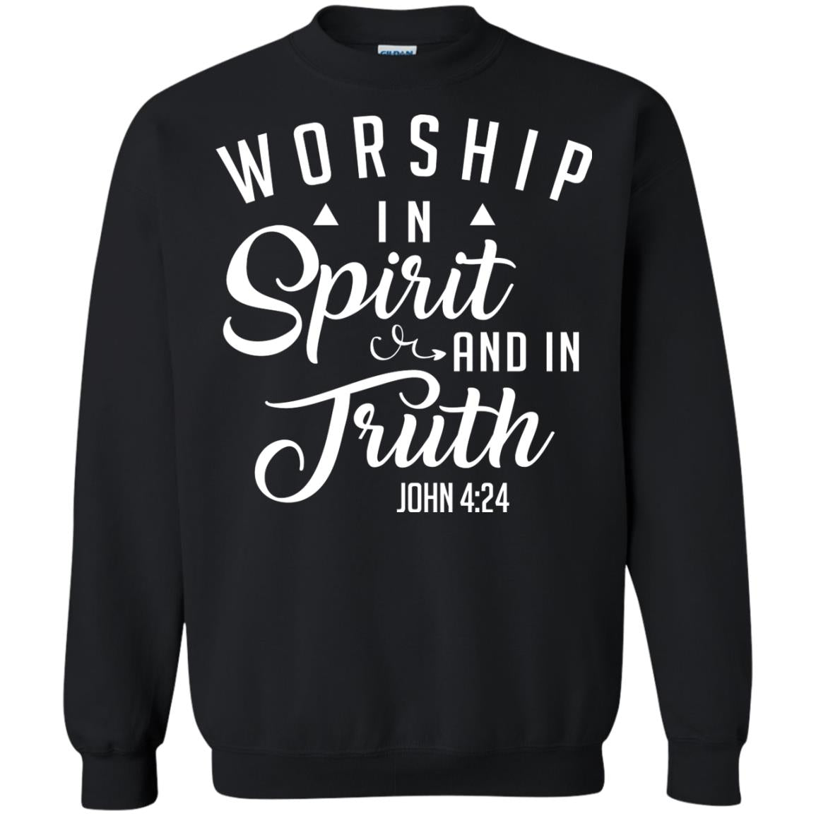 Christian T-shirt Worship In Spirit And In Truth Black