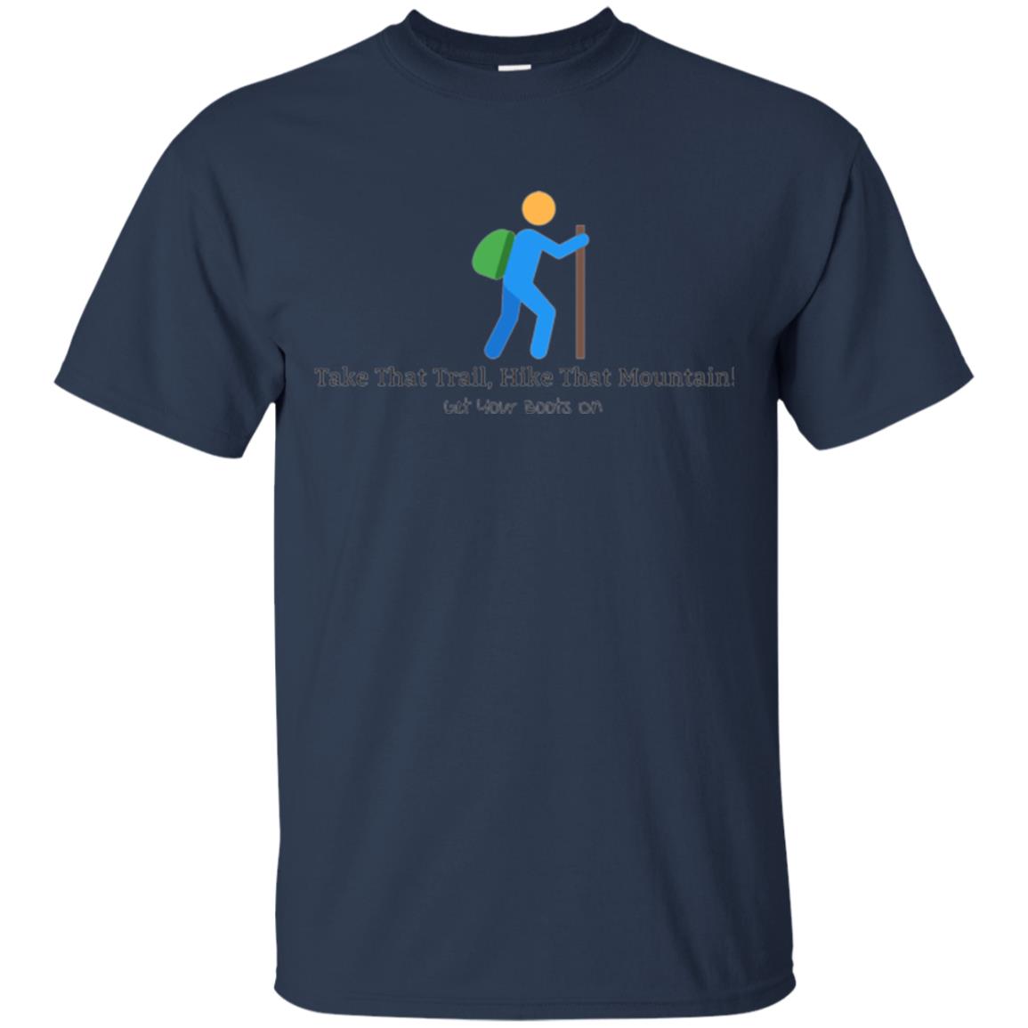 Hiking Lovers T-shirt Get Your Boots On Navy