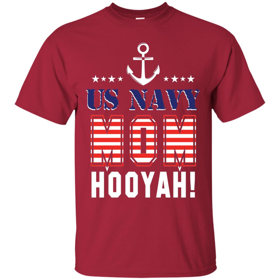 Us Navy Mom Hooyah Shirt Cardinal