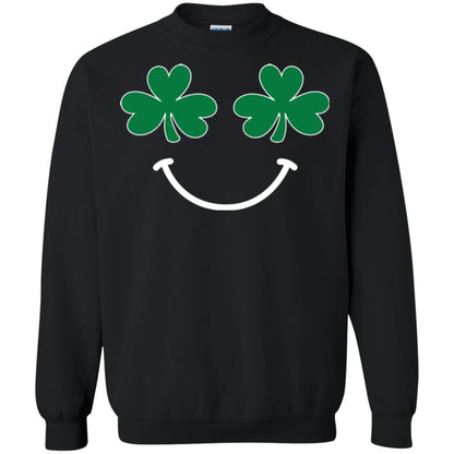 Saint Patrick's Day T-shirt Smiling Shamrocks Black