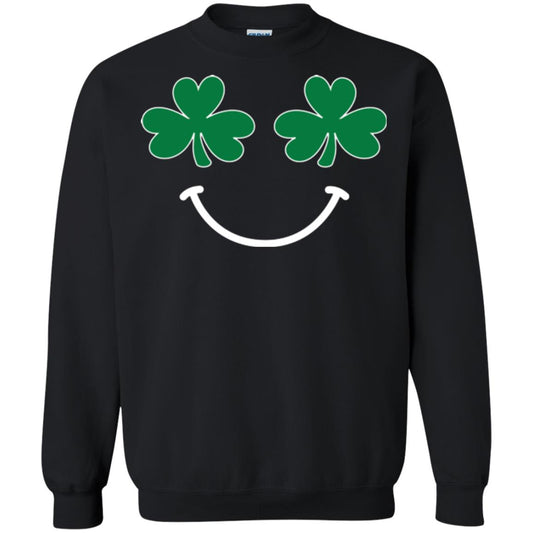 Saint Patrick's Day T-shirt Smiling Shamrocks Black