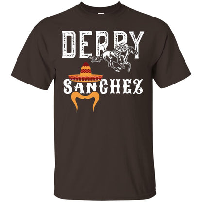 Derby Sanchez When Cinco De Mayo Derby Collide Shirt Dark Chocolate