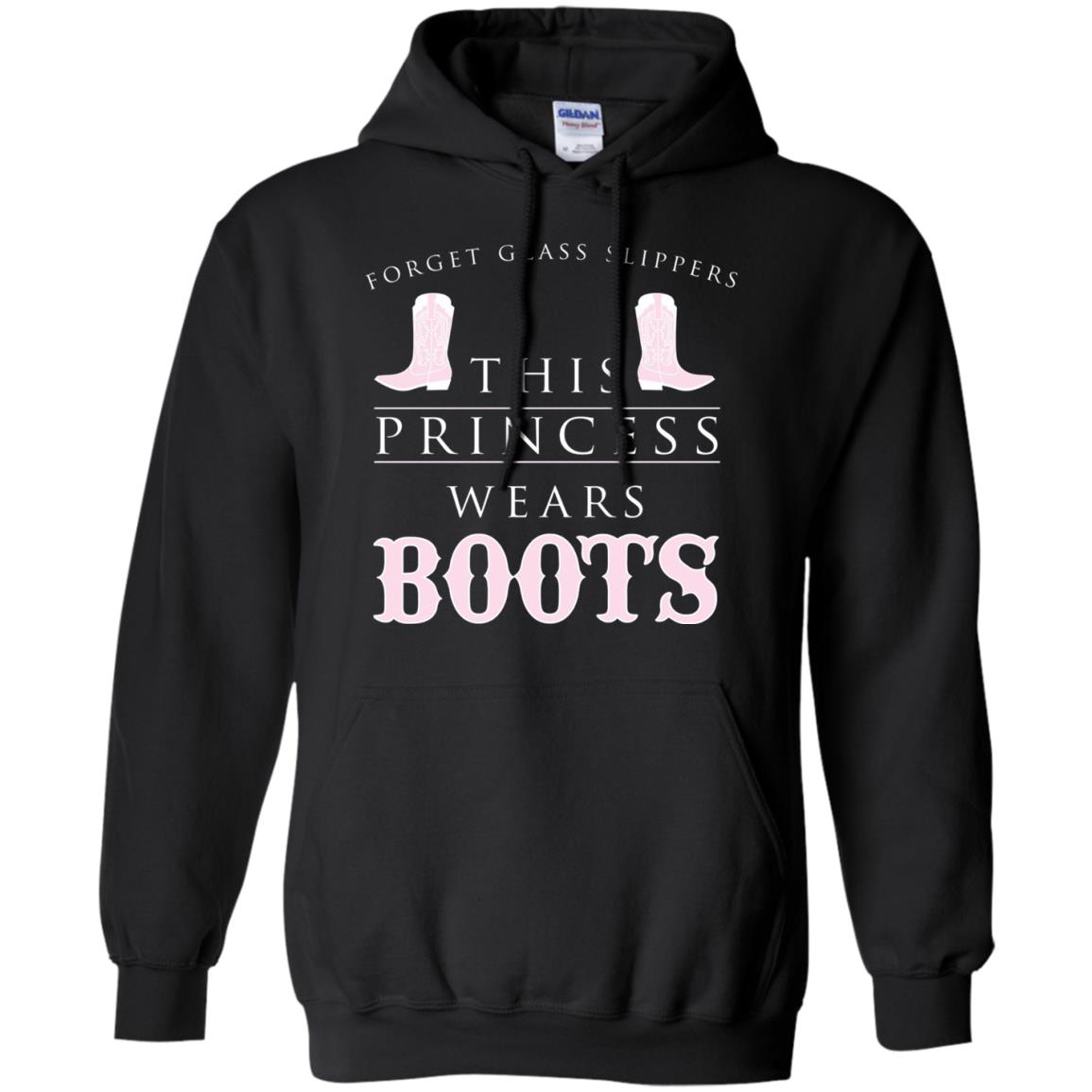 Forget Glass Slippers This Princess Wears Boots T-shirt Black