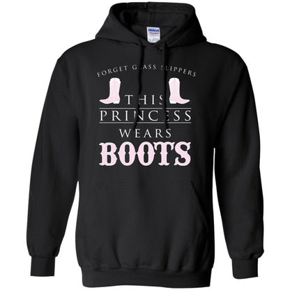 Forget Glass Slippers This Princess Wears Boots T-shirt Black