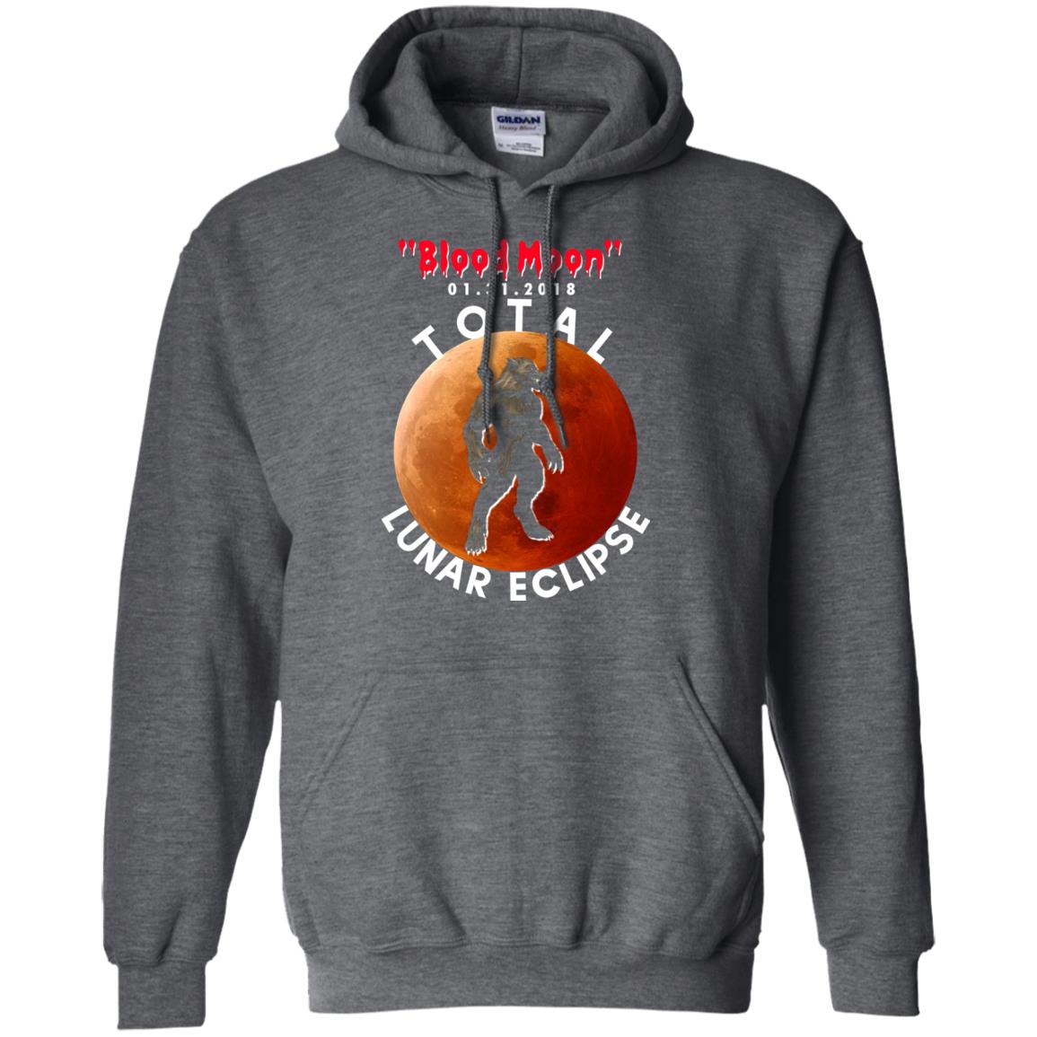 Best Total Lunar Eclipse Shirt 2018 - Blood Moon Werewolf T-shirt Dark Heather
