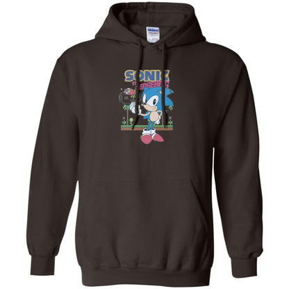 Gamer T-shirt Sega Sonic The Hedgehog Battles Dr. Eggman Robotnik Dark Chocolate