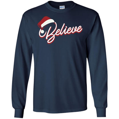 Christmas T-shirt Believe In Santa Claus Navy