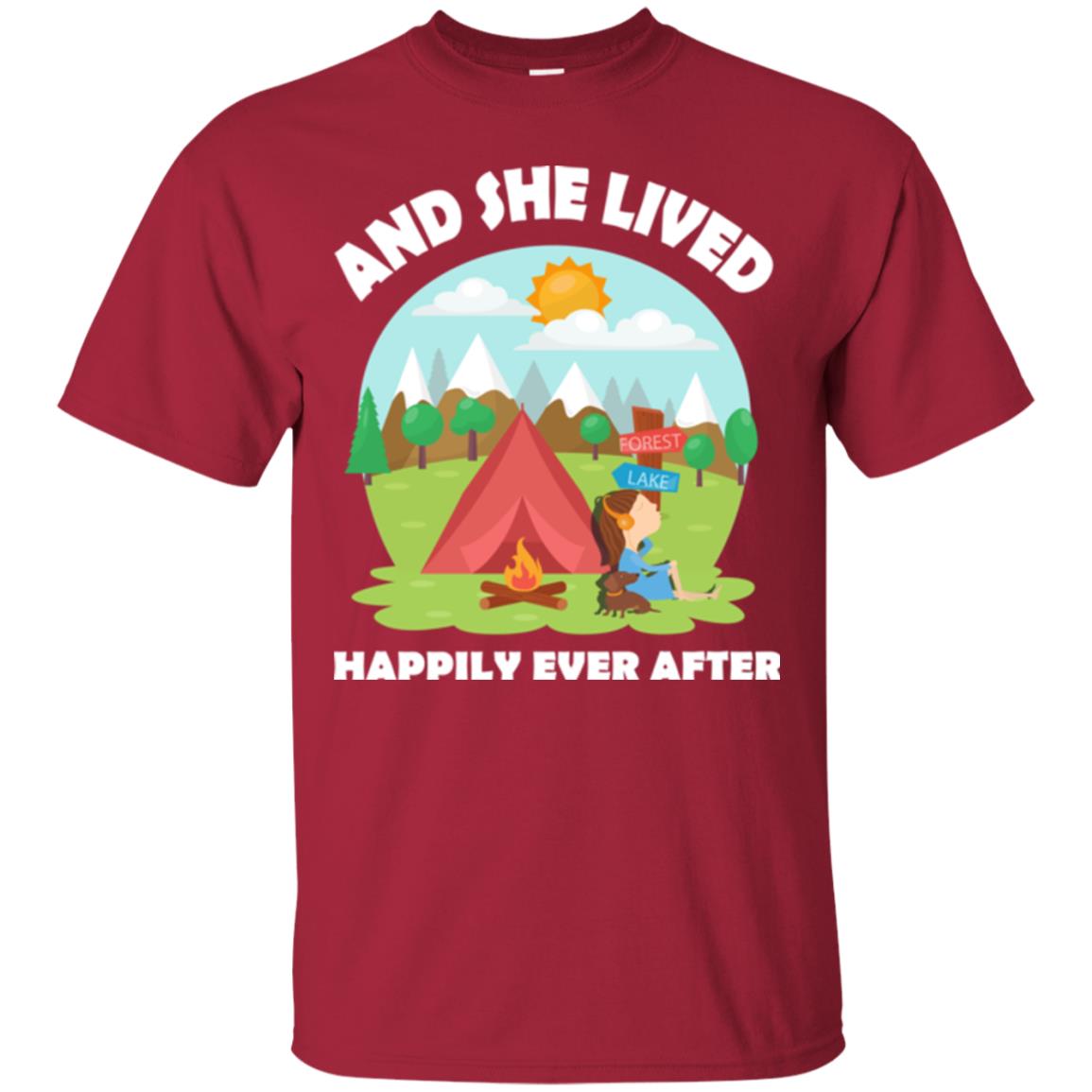 And She Lived Happily Ever After T-shirt Cardinal