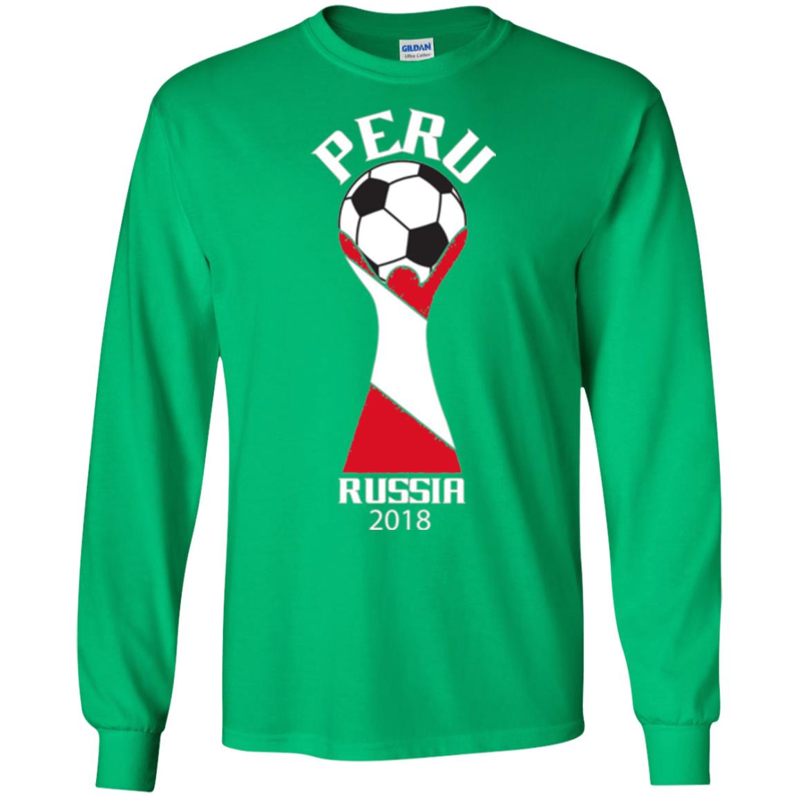 Football Lovers T-shirt Peru Russia 2108 Irish Green