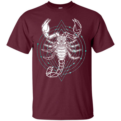 Scorpion Geometric Tribal Design T-shirt Maroon