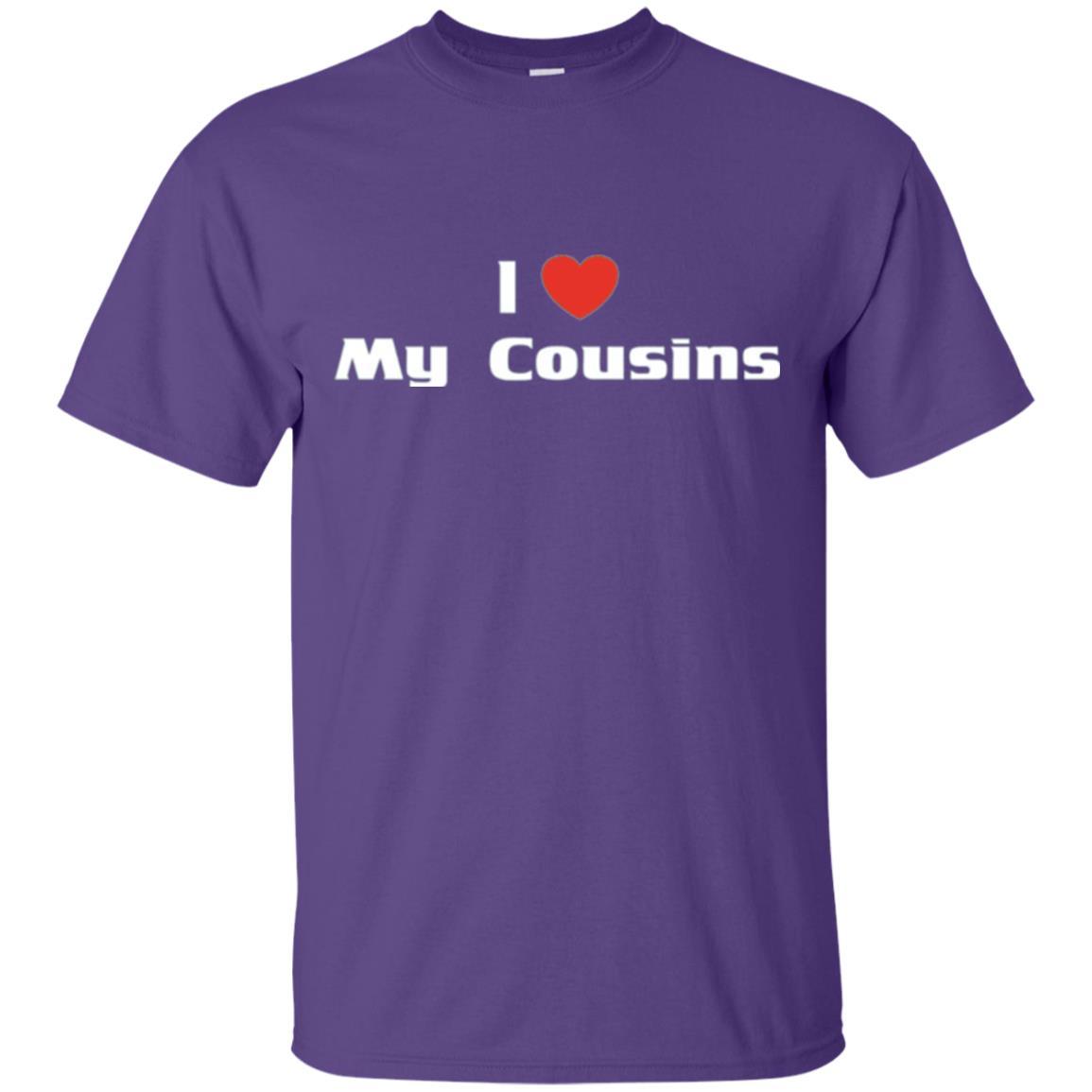 Family T-shirt I Love My Cousins Purple