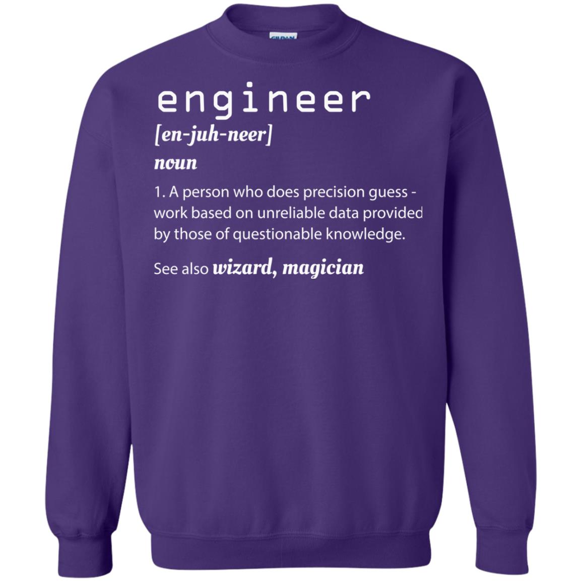 A Person Who Does Precision Guess Work Based On Engineer T-shirt Purple