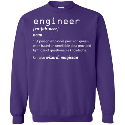 A Person Who Does Precision Guess Work Based On Engineer T-shirt Purple