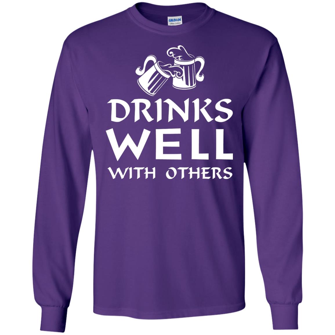 Drinks Well With Others St. Patrick_s Day T-shirt Purple